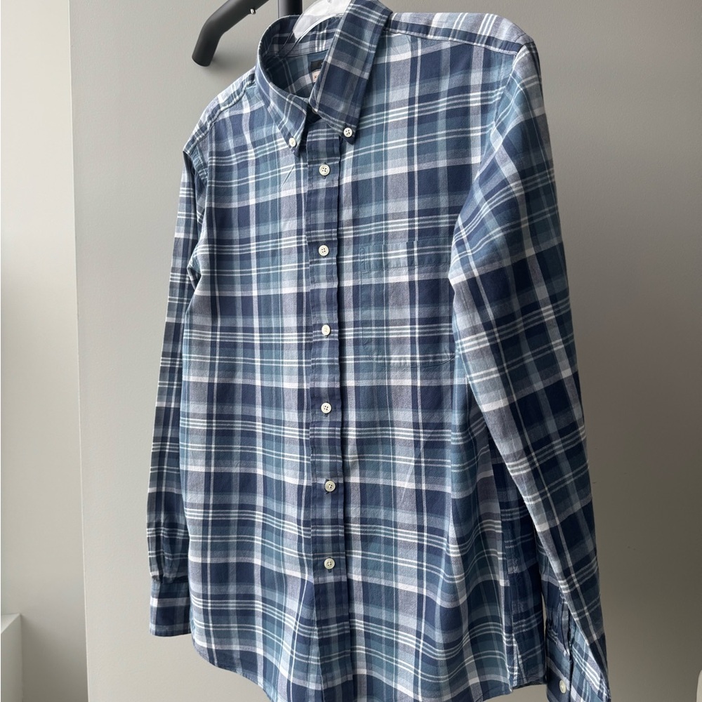 Men's Blue Plaid Shirt